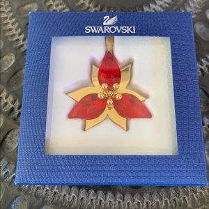 😍 Swarovski Crystal Poinsettia Christmas Ornament🎄